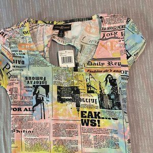 Girls Shirt with Colorful Newspaper